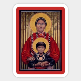 Choctaw Mother & Child Sticker